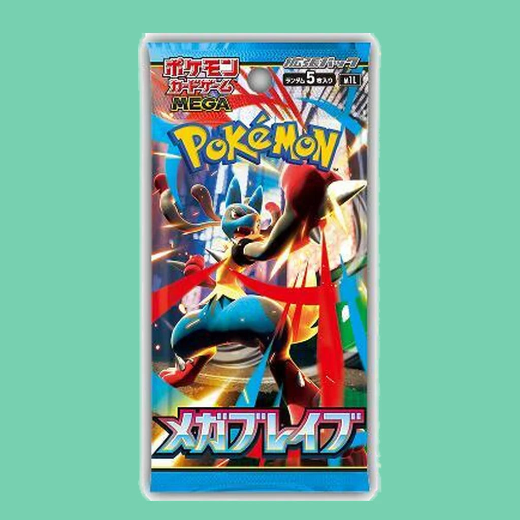 Pokémon Mega Brave (M1L) Japanese booster pack, 5 cards