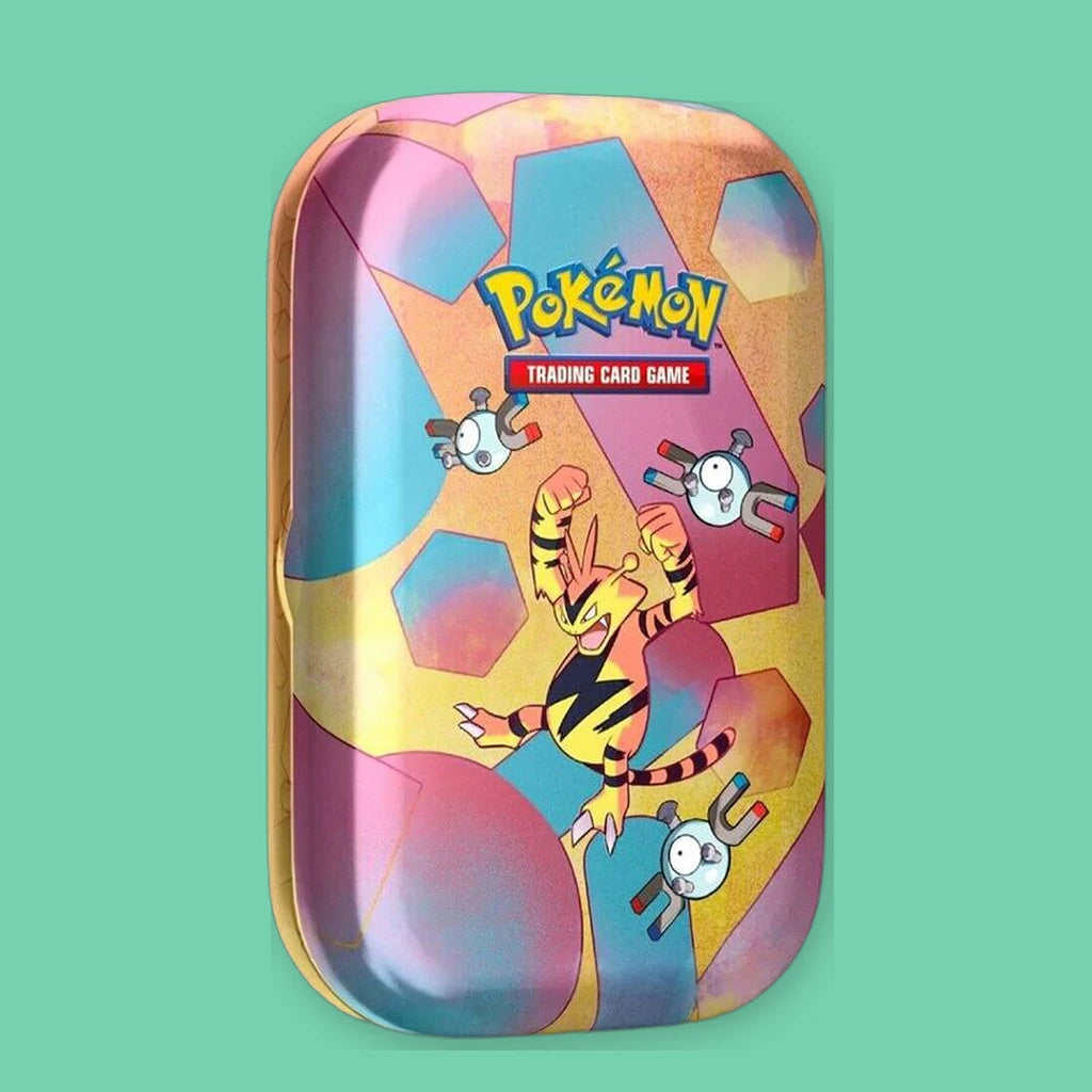 Pokémon Scarlet & Violet 151 Mini Tin, Electabuzz & Magnemite design