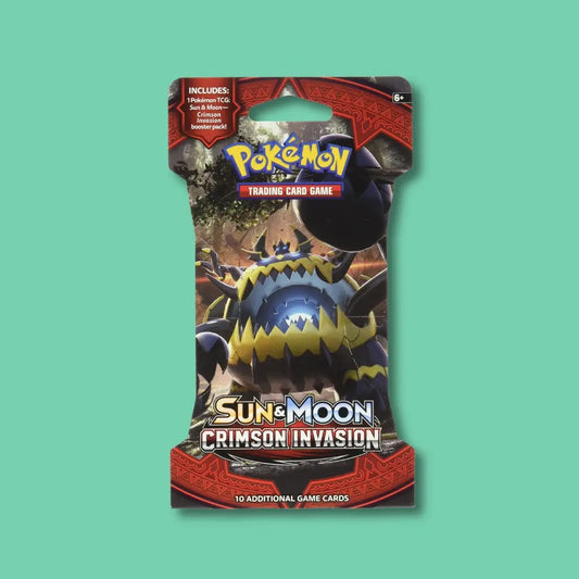 Pokémon Crimson Invasion booster pack stocked in a VTM trading card vending machine