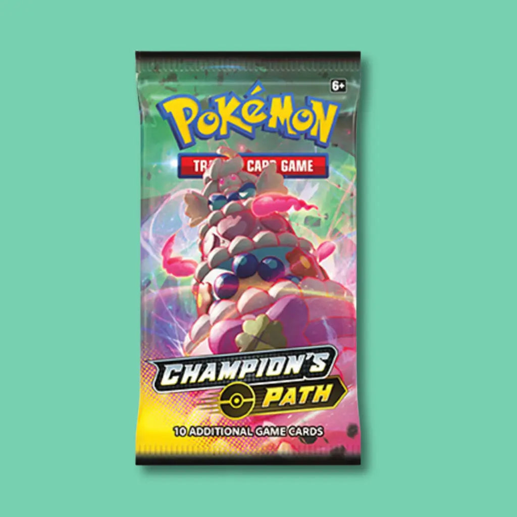 Sealed Champion's Path Pokémon booster pack, wholesale for Pokémon vending machines from VTM Vending.