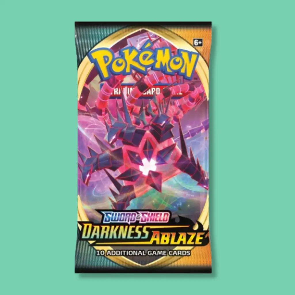 Darkness Ablaze Eternatus Pokémon booster pack — sealed wholesale stock for VTM Vending trading card machines.
