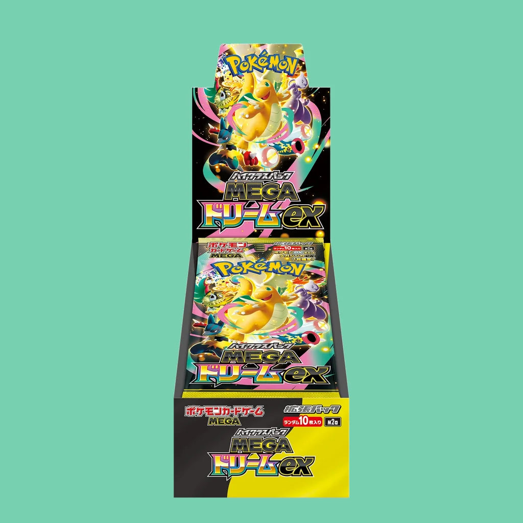 Japanese Pokémon TCG Mega Dream ex high class pack booster box of 10 packs, featuring Dragonite artwork