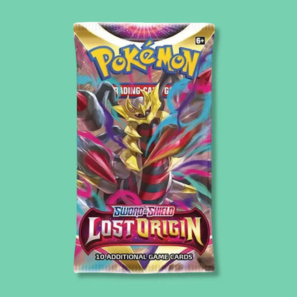 Lost Origin Giratina Pokémon booster pack — sealed wholesale stock for VTM Vending trading card machines.
