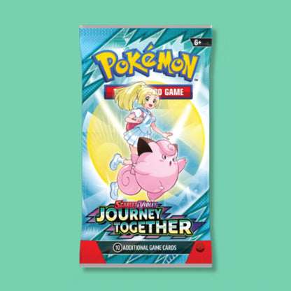 Pokémon TCG Scarlet & Violet Journey Together Booster Pack featuring Clefairy – 10 Additional Game Cards