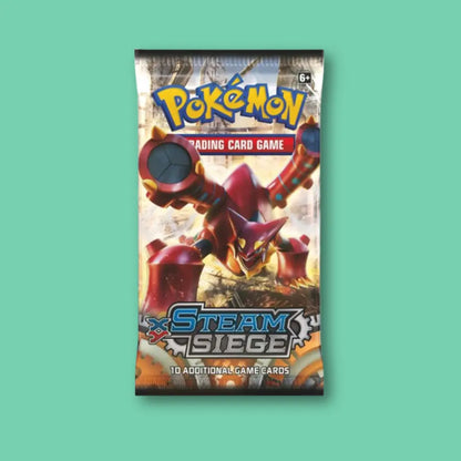 Steam Siege Pokémon TCG booster pack — bulk wholesale packs for VTM vending machines.