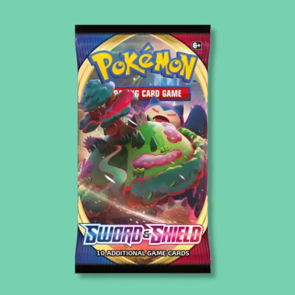 Sealed Sword & Shield Base Set Gigantamax Snorlax Pokémon booster pack, wholesale for Pokémon vending machines from VTM Vending