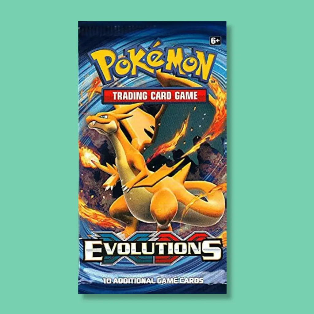 VTM Vending wholesale XY Evolutions Charizard Pokémon booster pack for trading card vending machines.